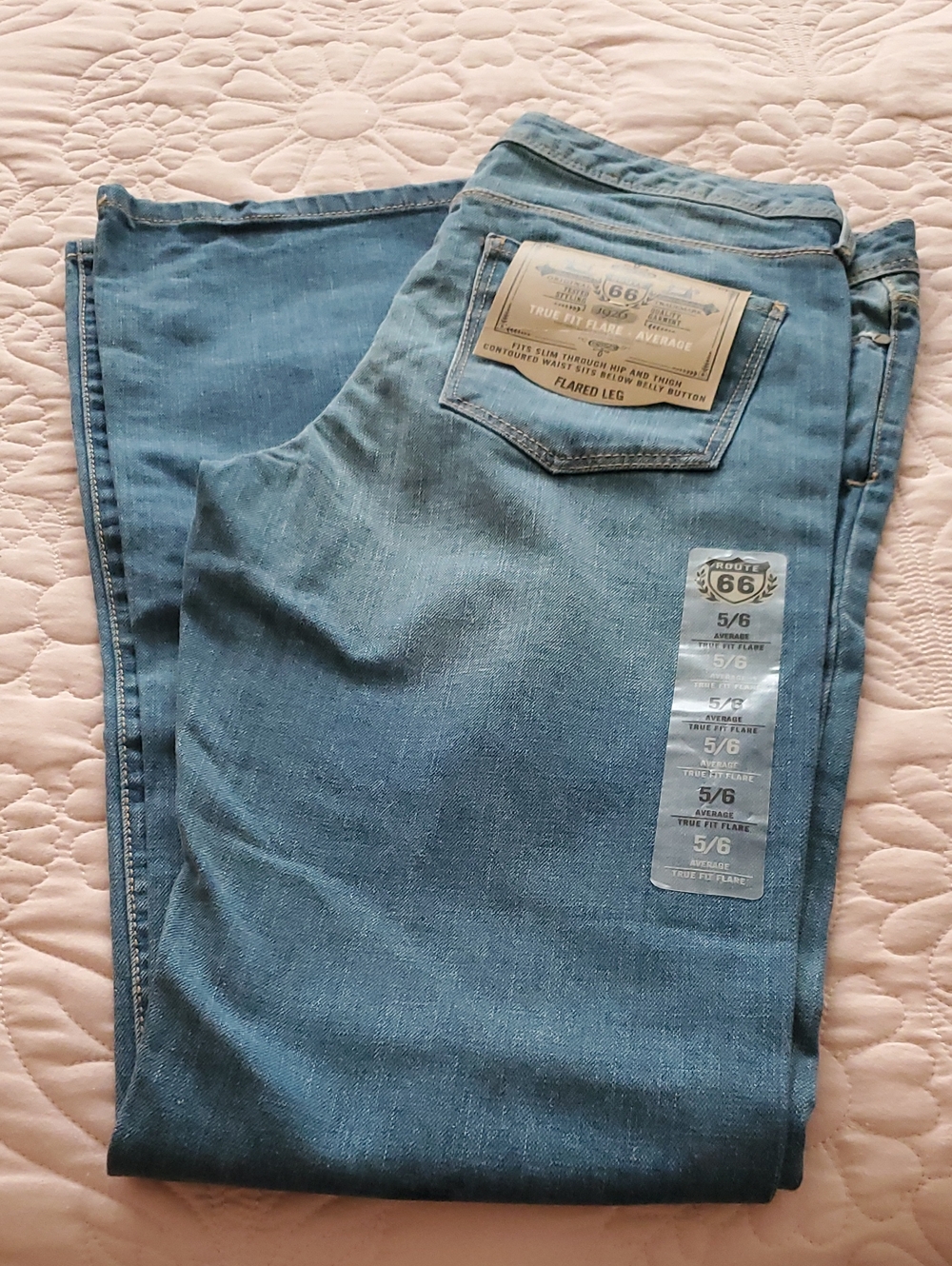 Route 66 Womens Light Blue Slim Straight Jeans